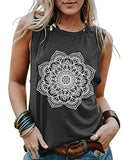 Damen Mandala Tank Tops Shirt Bohemian Damen Shirt