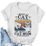 Frauen, die eine Katze sind, sind eine Ehre, eine Katzenmutter zu sein, ist unbezahlbar T-Shirt