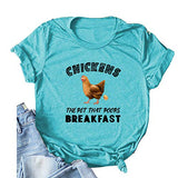 Women Chickens The That Poops Breakfast T-Shirt Cute Chicken Buffs Tee Gift