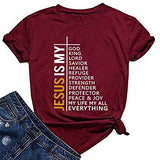 T-Shirt pour femmes, jésus est mon Dieu, mon roi, mon Seigneur, chemise d'église chrétienne