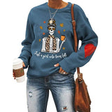 Women Mom Skull Sweatshirt Just A Girl Who Loves Fall Shirt