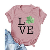 T-Shirt trèfle femme, chemise Lucky Love, chemise de la saint-Patrick