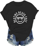 Women Resting Beach Face T-Shirt
