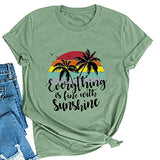 Women Everythins is Fine with Sunshine T-Shirt Sunshine Shirt