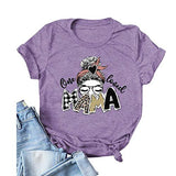 Femme One Loved Mama T-Shirt Buffalo Plaid &amp; Leopard Mama Shirt