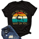 Eff You See Kay Why Oh You T-Shirt Totenkopf Yoga Shirt für Frauen