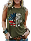 Hippie American Flag Shirt Freedom's Just Another Word for Nothing Left to Lose Débardeur pour femme
