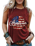 Débardeur patriotique pour femmes, drapeau américain, tournesols, chemise du 4 juillet