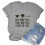 Women Help More Bees Plant More Trees Clean The Seas T-Shirt
