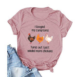 Women I Googled My Symptoms Turns Out I Need More Chickens T-Shirt Funny Chickens Shirt