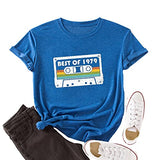 Women Pesonalise Vintage Cassette T-Shirt Best of 1979 Tee Tops
