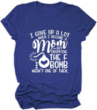 Femmes drôle nouvelle maman chemise f-bomb maman t-shirts