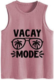 Women Vacay Mode Tank Tops Vacation Summer Funny Travel Shirt
