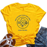 Women Save The Bees Plant More Trees Clean The Seas T-Shirt