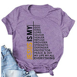 T-Shirt pour femmes, jésus est mon Dieu, mon roi, mon Seigneur, chemise d'église chrétienne