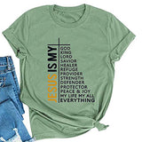 T-Shirt pour femmes, jésus est mon Dieu, mon roi, mon Seigneur, chemise d'église chrétienne
