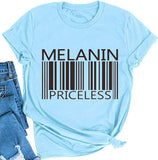 Women Melanin Graphic T-Shirt Afro Woman T-Shirt
