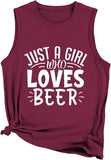 Women Just A Girl Who Loves Beer Tank Tops
