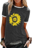 Damen T-Shirt mit Sonnenblumen-Grafik, Sommershirt