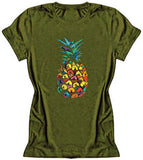 Women Colorful Pineapple T-Shirt