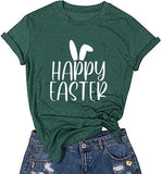 Women Happy Easter T-Shirt Cute Easter Rabbit Shirt