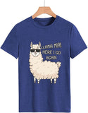 Cute Alpaca Gift Idea T-Shirt Women Llama Mia Funny Drama Llama Tees Tops