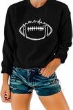 Sweatshirt für Damen zum Spieltag, langärmelig, für den Football-Spieltag (Schwarz, Medium, Damen, US, Alpha, Erwachsene, XX-Large, Normal, Normal)