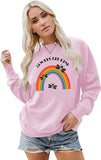 Bee Kind Sweatshirt Damen Regenbogen Geschenk Be Kind Shirt