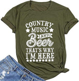 Women Country Music and Beer Fashion T-Shirt