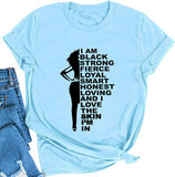 Frauen Melanin Grafik T-Shirt Afro Frau T-Shirt