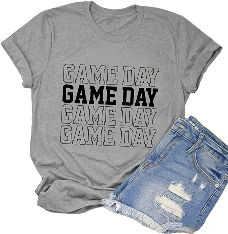 Game Day Shirt für Frauen, süßes Grafikshirt