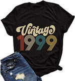 T-Shirt d'anniversaire pour femmes, Vintage des années 1970, Vintage des années 1980, Vintage des années 1990