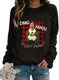 Damen OMG Santa I Know Him Lustiges Weihnachts-T-Shirt mit Weihnachtsmann-Motiv