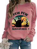Madafakas T-Shirt für Damen, lustiges Katzen-Shirt