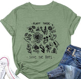 Women Plant These Save The Bees T-Shirt