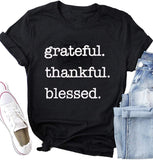 Women Graeful Thankful Blessed T-Shirt