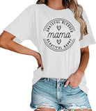 T-Shirt femme maman reconnaissante bénie belle heureuse