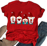 T-Shirt Père Noël Femme T-Shirt Amour Noël