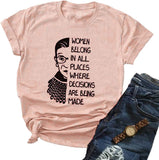 Frauen gehören überall hin, Frauen Grafik T-Shirt