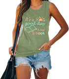 Women Book Lover Tank Tops It's A Good Day to Read A Book Funny Shirt
