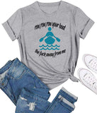 Women Row Row Row Your Boat T-Shirts Graphic T Shirt Casual Tee Tops