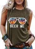 Damen Tank Top mit Aufschrift „Beer Me“ und „Beer Me“ im Vintage-Stil