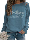 Women Crazy Plant Lady Sweatshirt Plant Mom Shirt