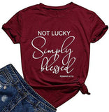 Pas chanceux simplement béni T-shirt pour les femmes