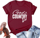 Women Country T-Shirt Graphic Shirt