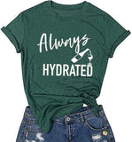 T-shirt toujours hydraté pour femme, chemise à vin