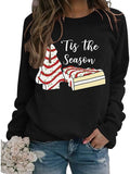 Women TitleTis The Season Christmas Tree Sweatshirt Sandwich Shirt