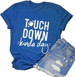 Women Touchdown Season Football T-Shirt Game Day Football Shirt