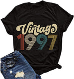 T-Shirt d'anniversaire pour femmes, Vintage des années 1970, Vintage des années 1980, Vintage des années 1990