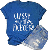 Damen T-Shirt „Classy Until Kickoff“ Fußballshirt Spieltag